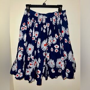 Spiegel Navy Floral Skater Skirt